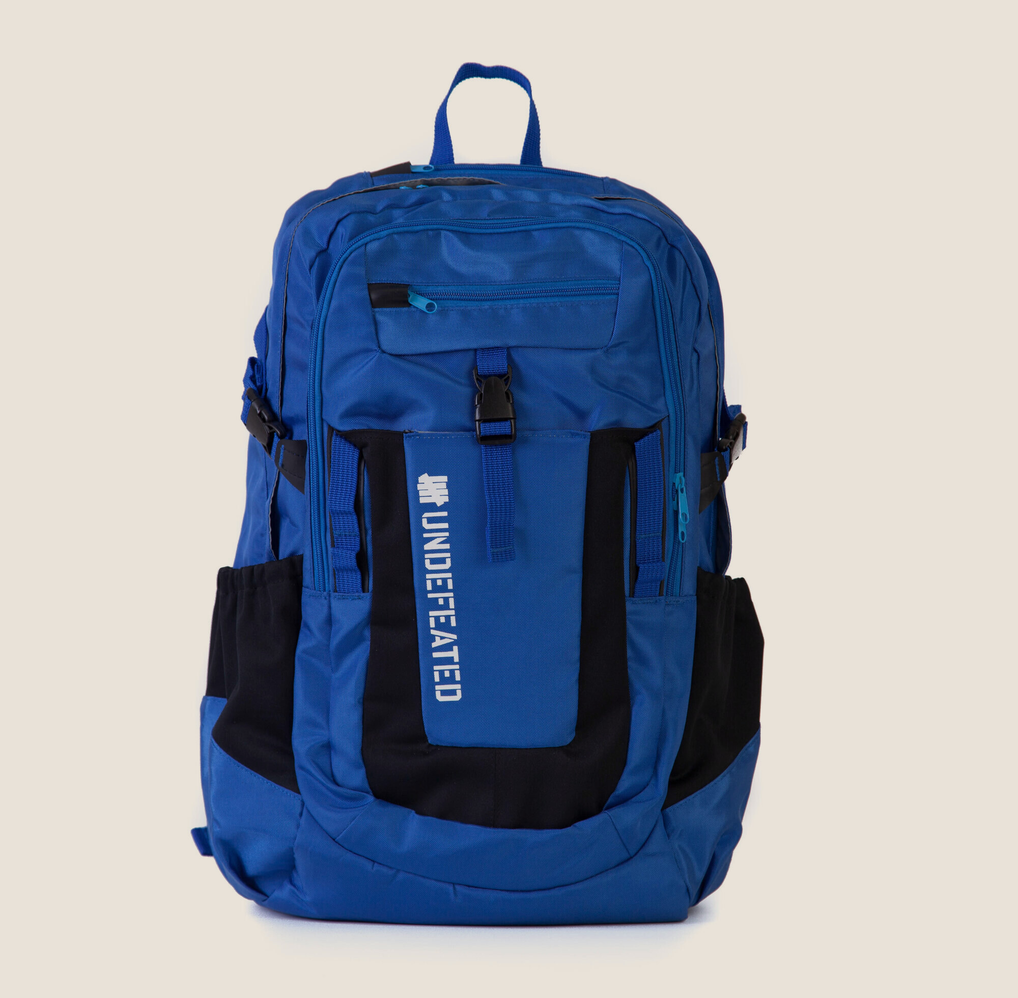 Technical nylon backpack with compression straps